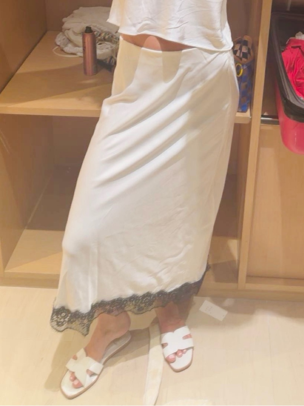 Ivory Maxi Skirt Lace
